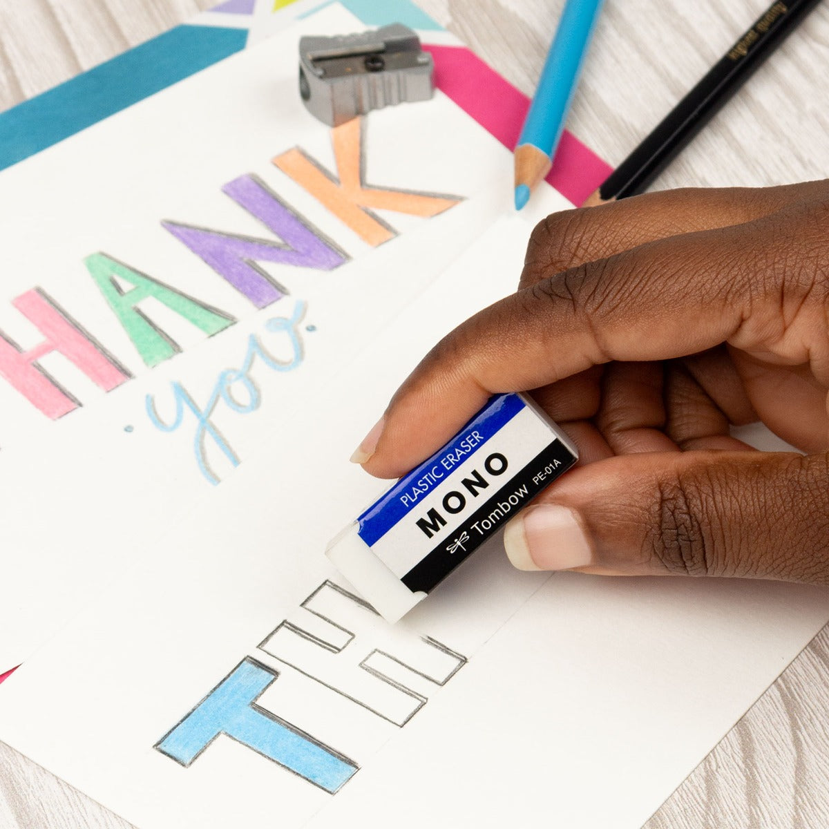 MONO Eraser, White, Small, 5 Pack