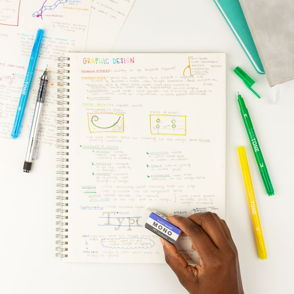 MONO Eraser, White, Small, 5 Pack