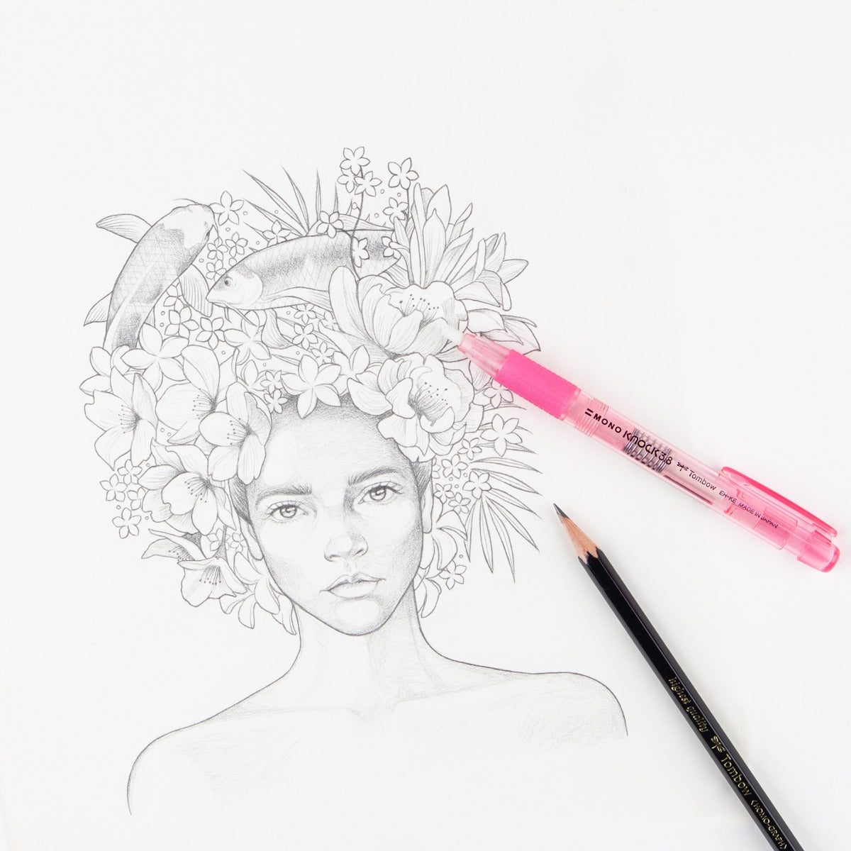 MONO Knock Eraser, Pink