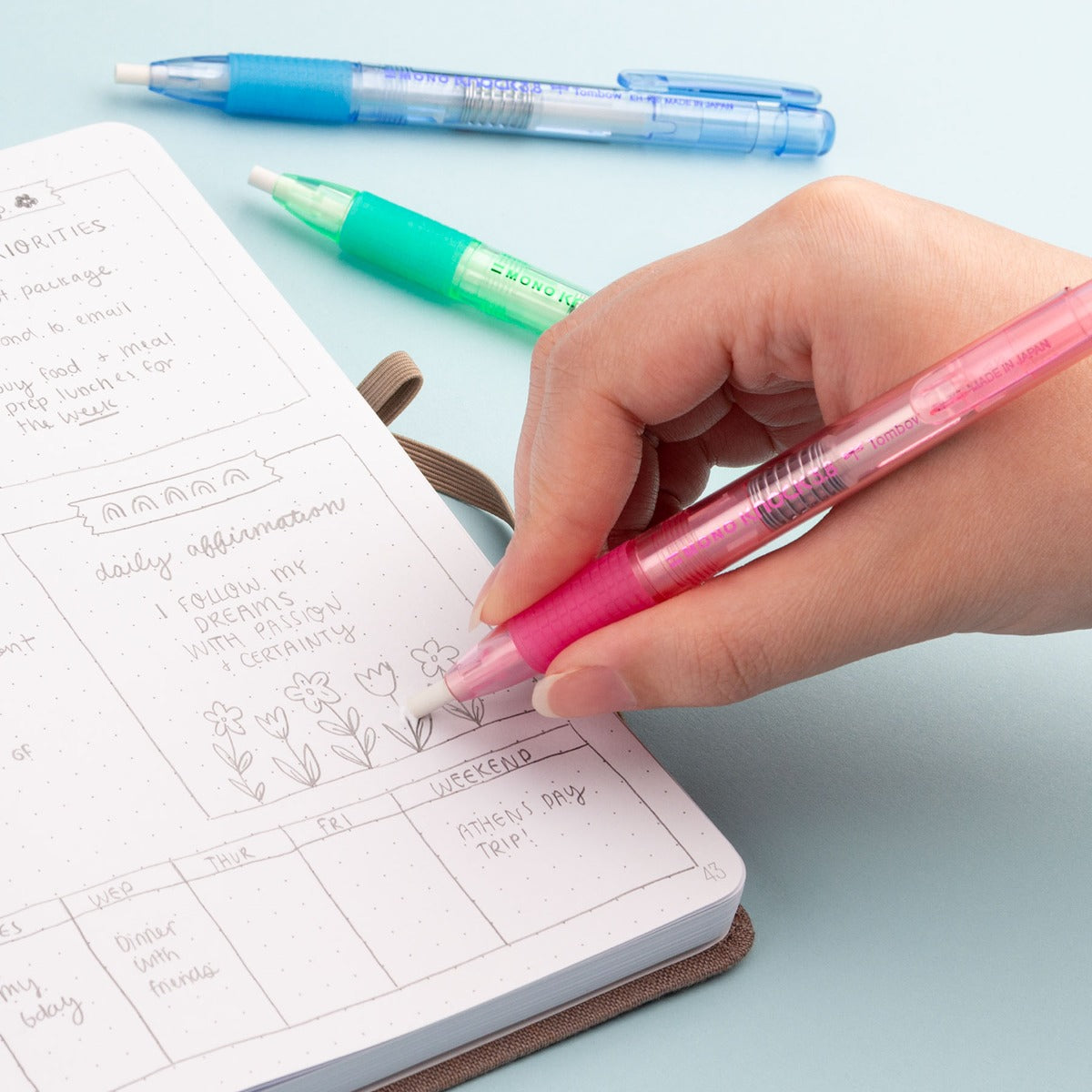 MONO Knock Eraser, Pink