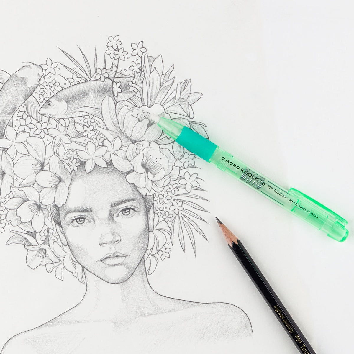 MONO Knock Eraser, Green