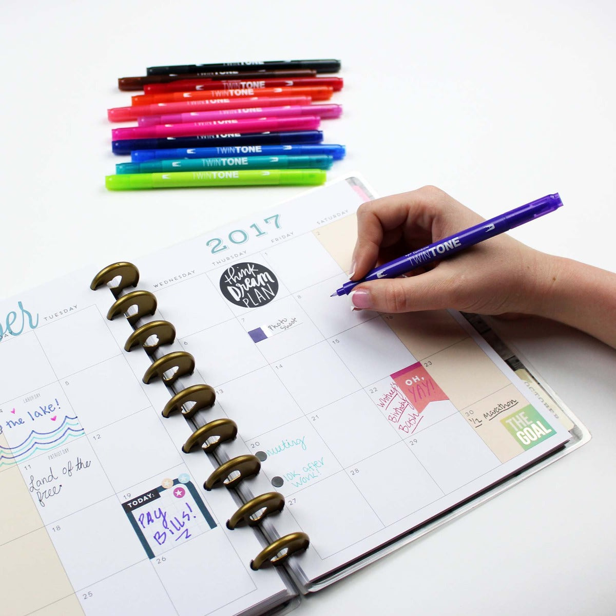 TwinTone Marker Set, 12-Pack Bright