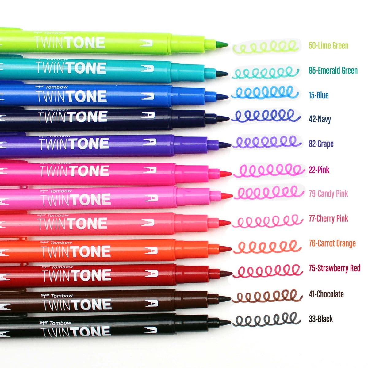 TwinTone Marker Set, 12-Pack Bright