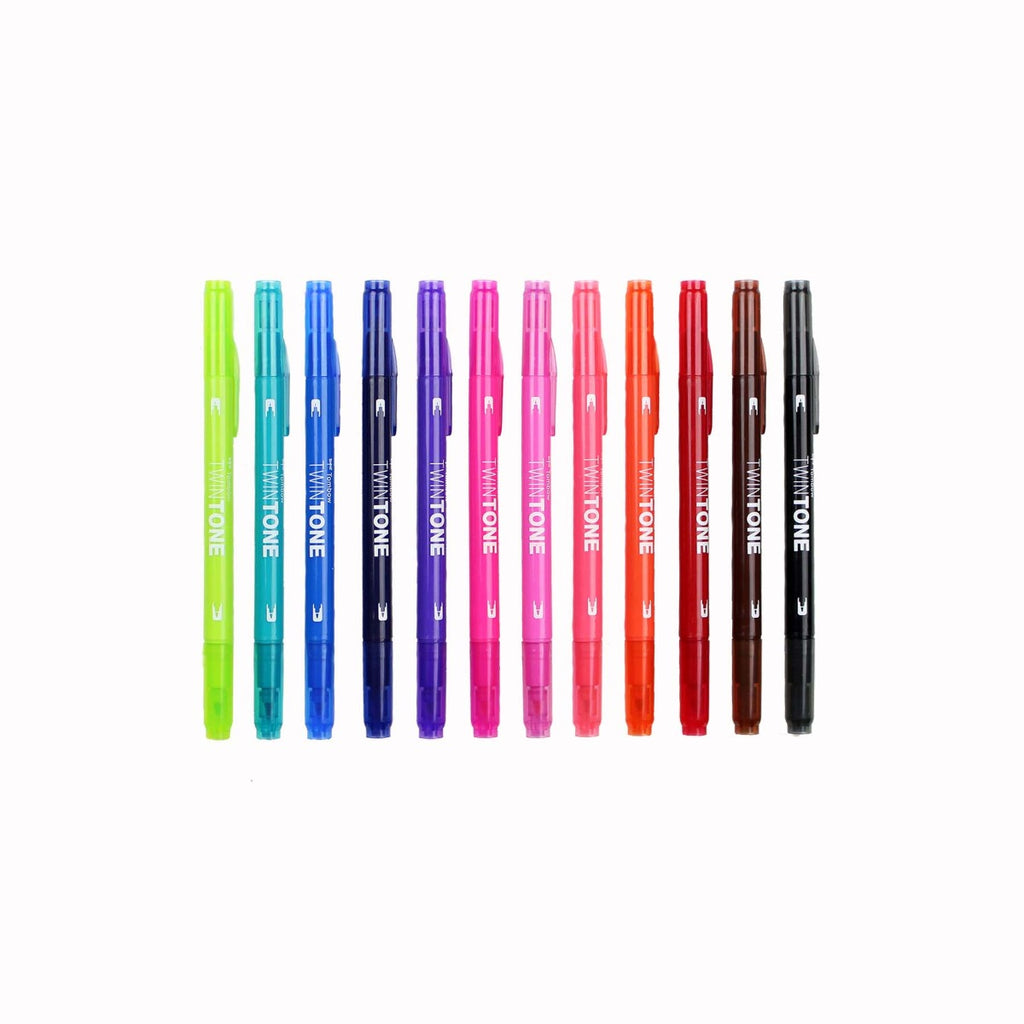 TwinTone Marker Set, 12-Pack Bright