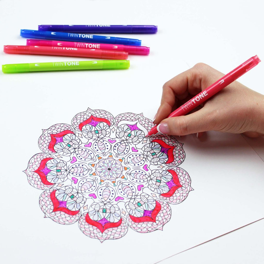 TwinTone Marker Set, 12-Pack Bright