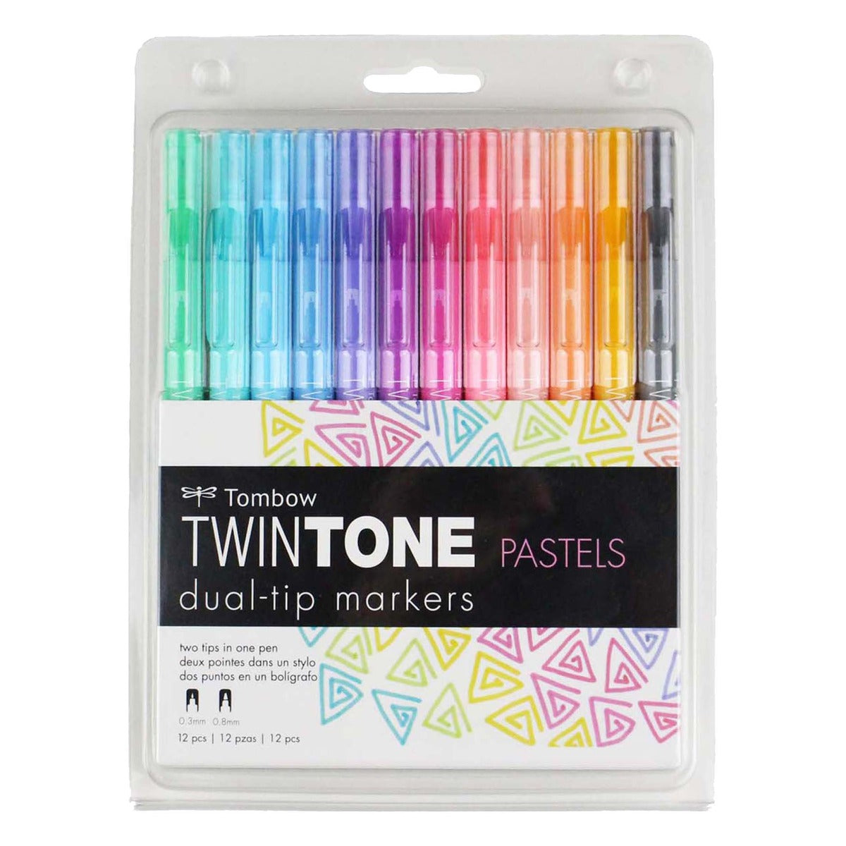 TwinTone Marker Set, 12-Pack Pastel