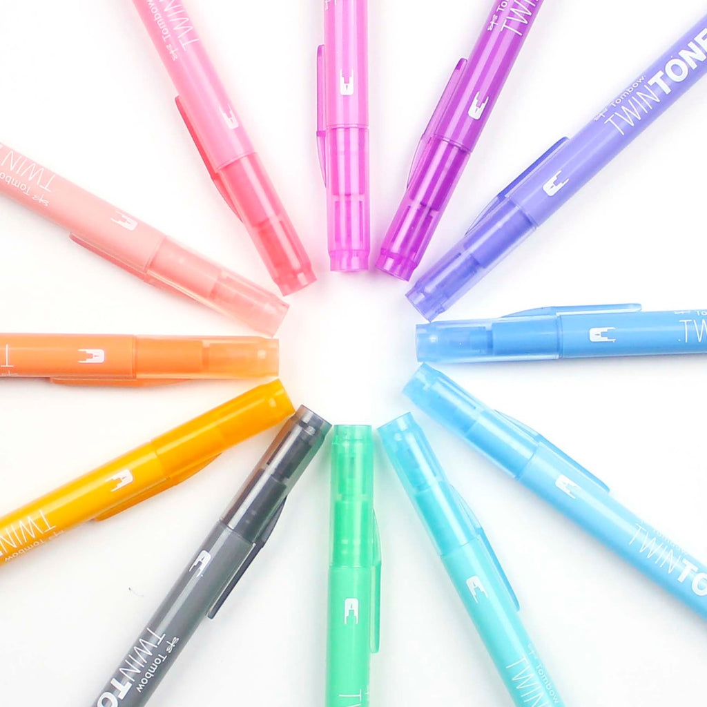 TwinTone Marker Set, 12-Pack Pastel