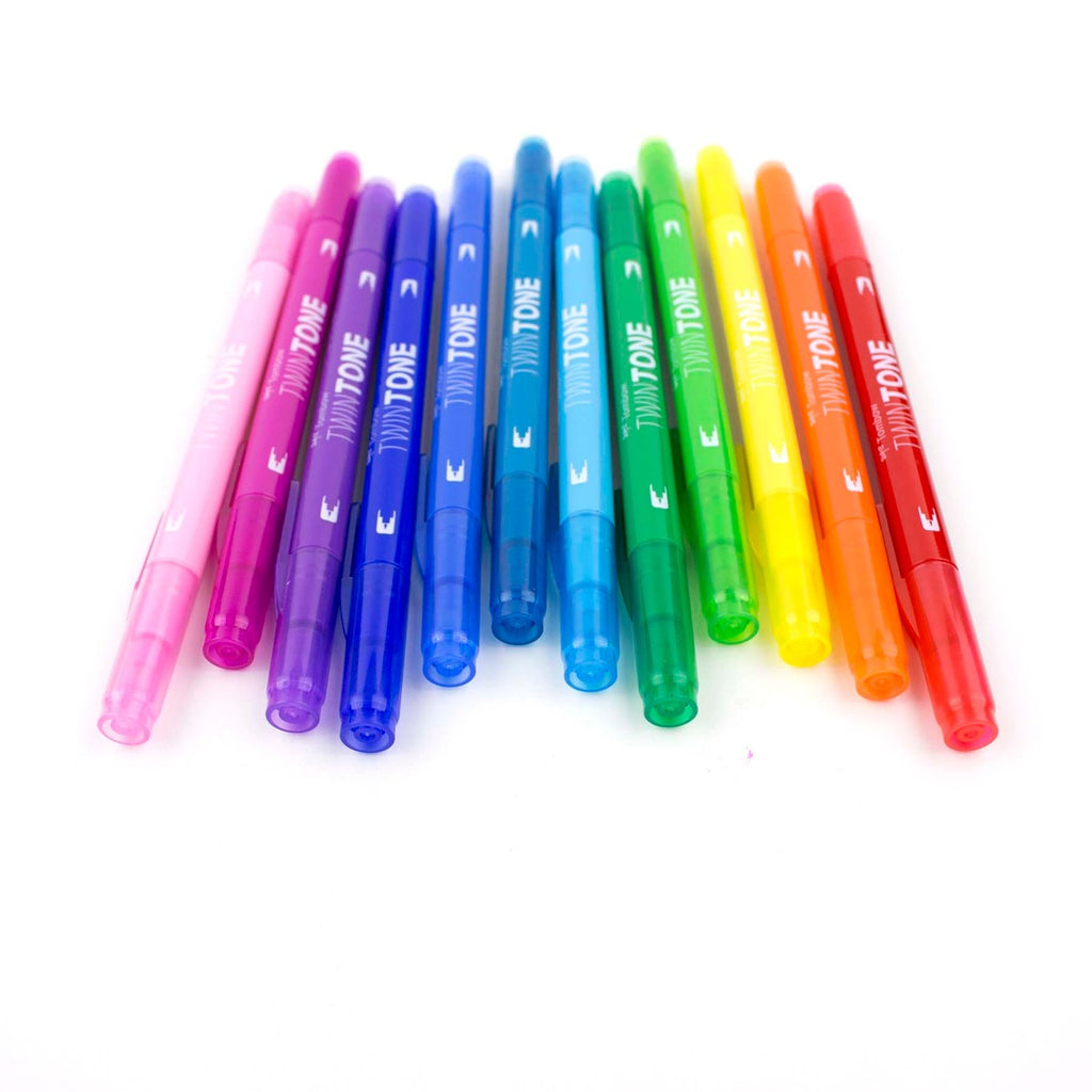 TwinTone Marker Set, 12-Pack Rainbow