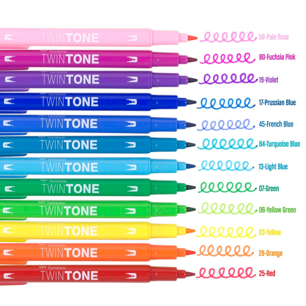 TwinTone Marker Set, 12-Pack Rainbow