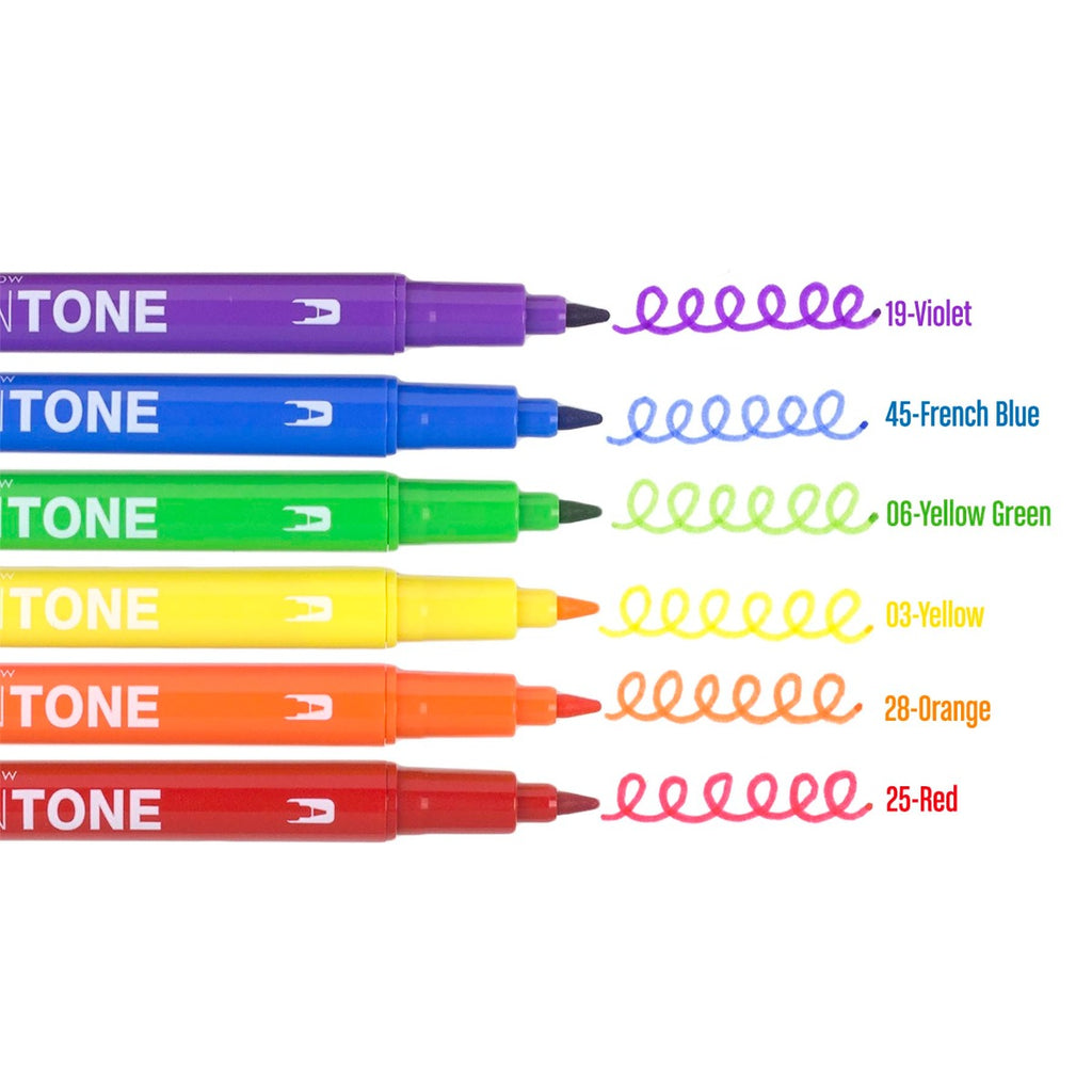 TwinTone Marker Set, 6-Pack Rainbow
