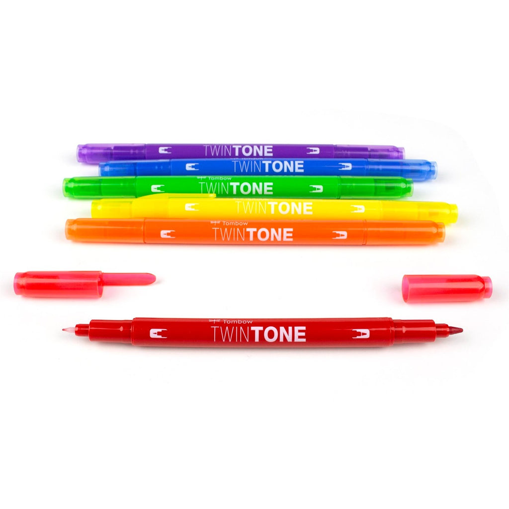 TwinTone Marker Set, 6-Pack Rainbow