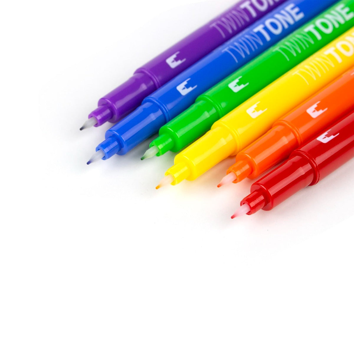 TwinTone Marker Set, 6-Pack Rainbow