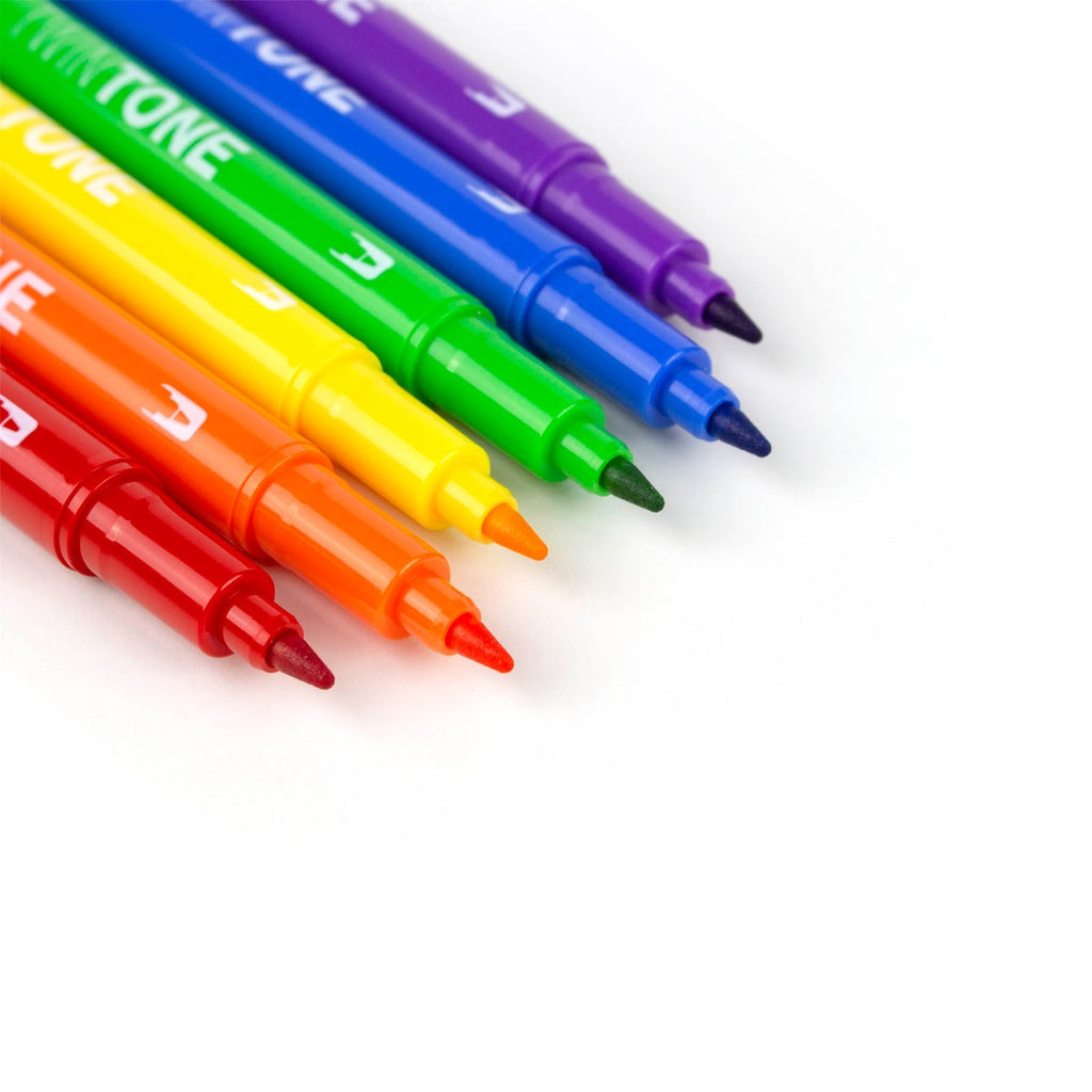 TwinTone Marker Set, 6-Pack Rainbow