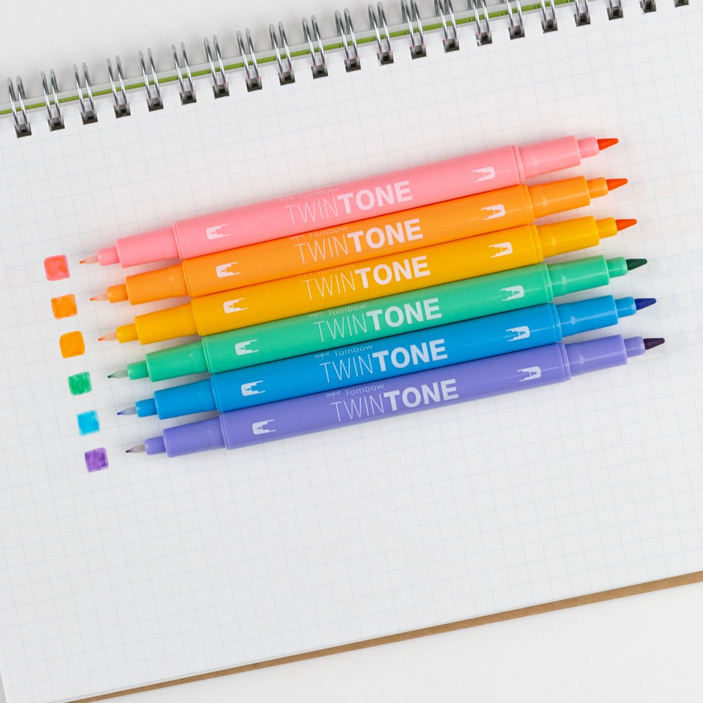 TwinTone Marker Set, 6-Pack Pastel
