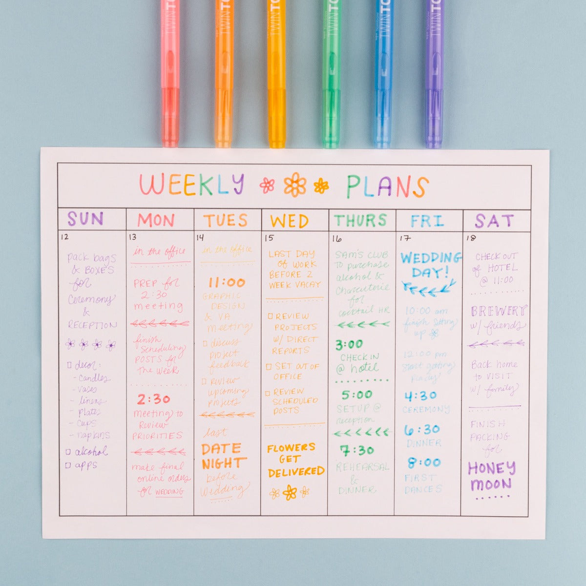 TwinTone Marker Set, 6-Pack Pastel