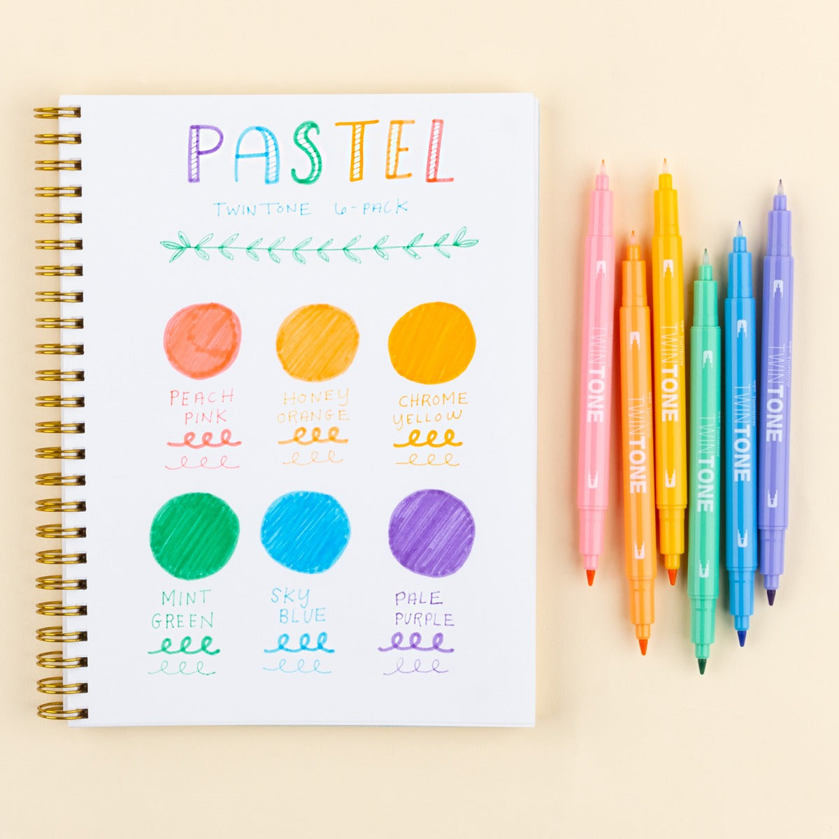 TwinTone Marker Set, 6-Pack Pastel