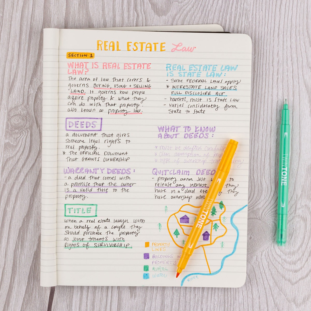 TwinTone Marker Set, 6-Pack Pastel