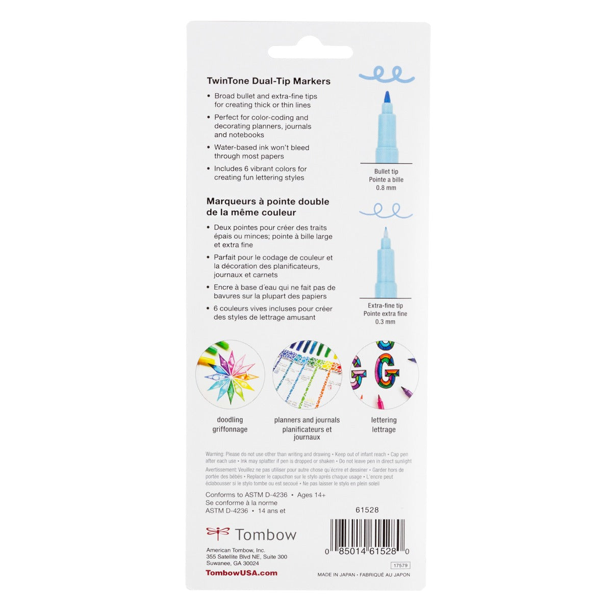 TwinTone Marker Set, 6-Pack Pastel