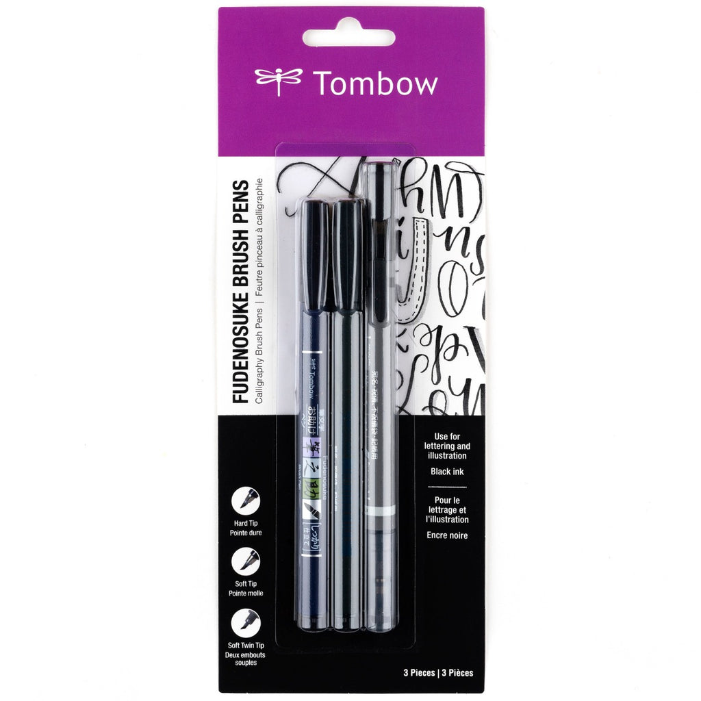 Fudenosuke Brush Pen 3-Pack
