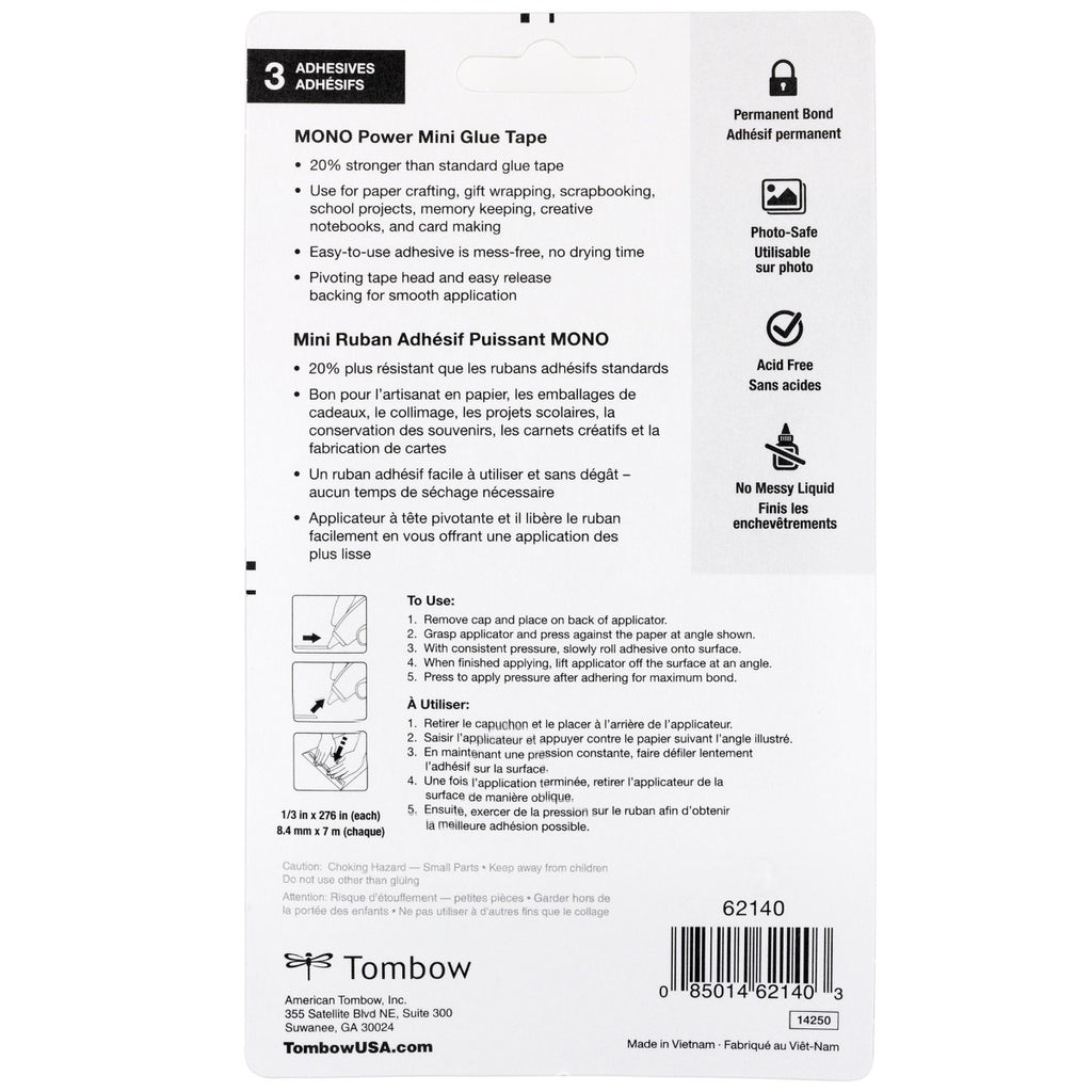 Power Mini Glue Tape 3-Pack