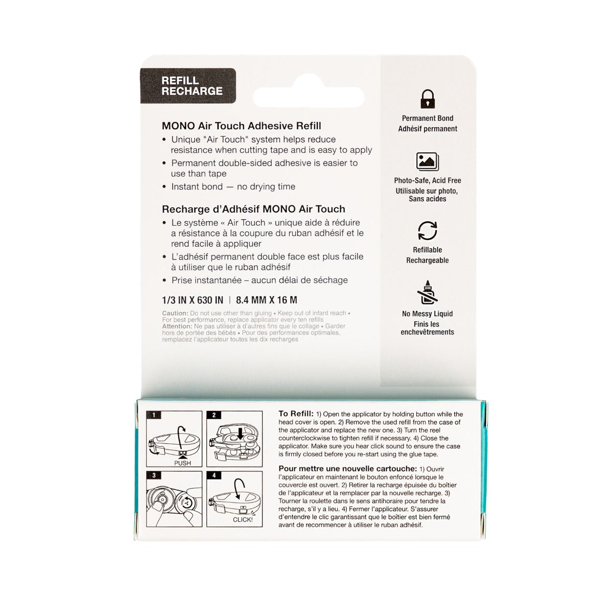 MONO Air Recycled Adhesive, Refill 1-Pack