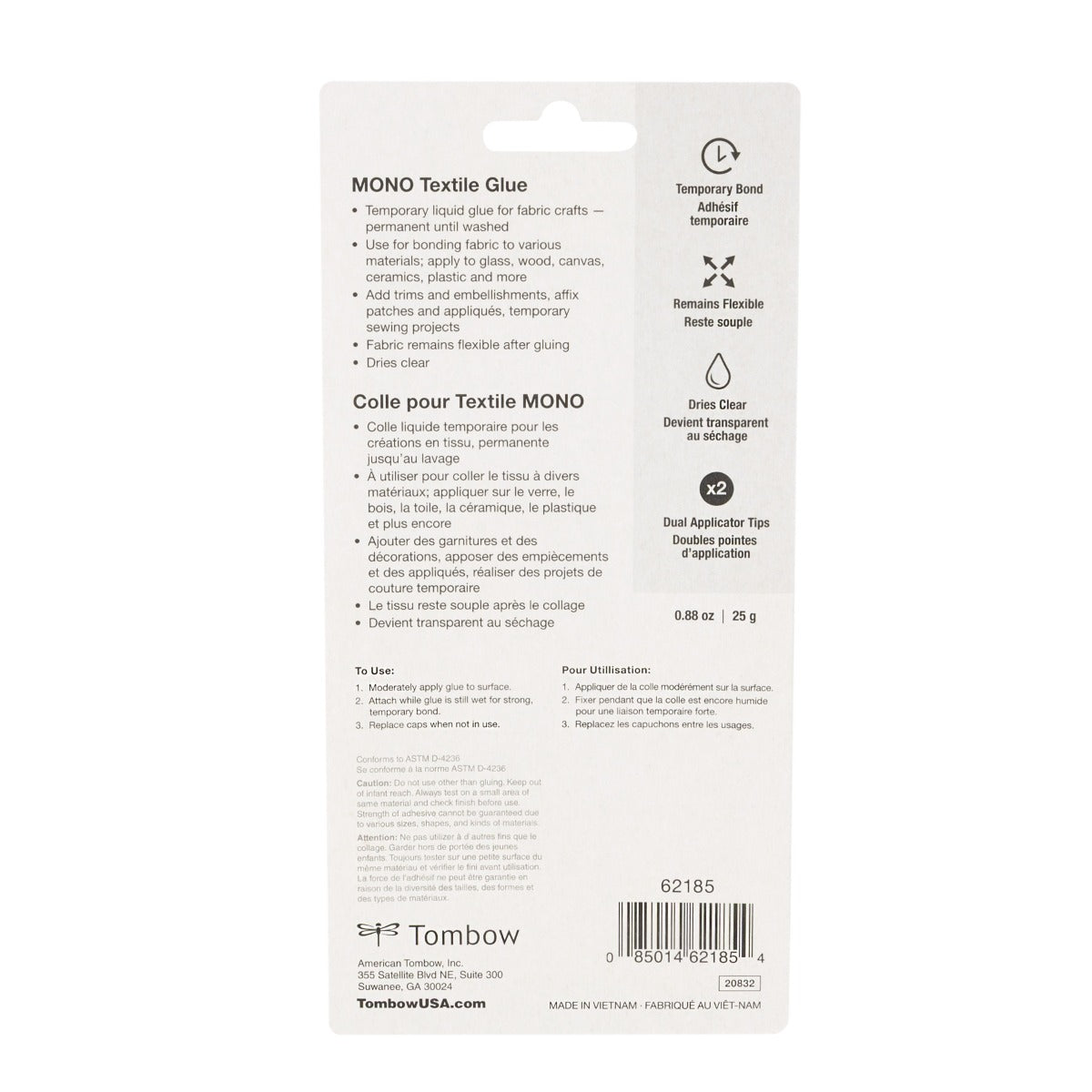 MONO Textile Liquid Glue, Carded