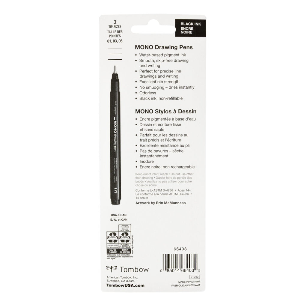 MONO Drawing Pen, 3-Pack