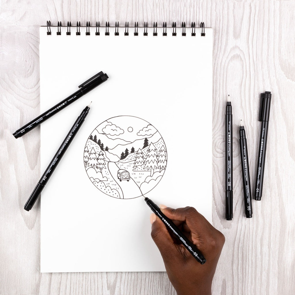 MONO Drawing Pen, 6-Pack