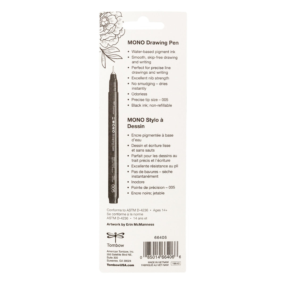 MONO Drawing Pen, 005, 2-Pack