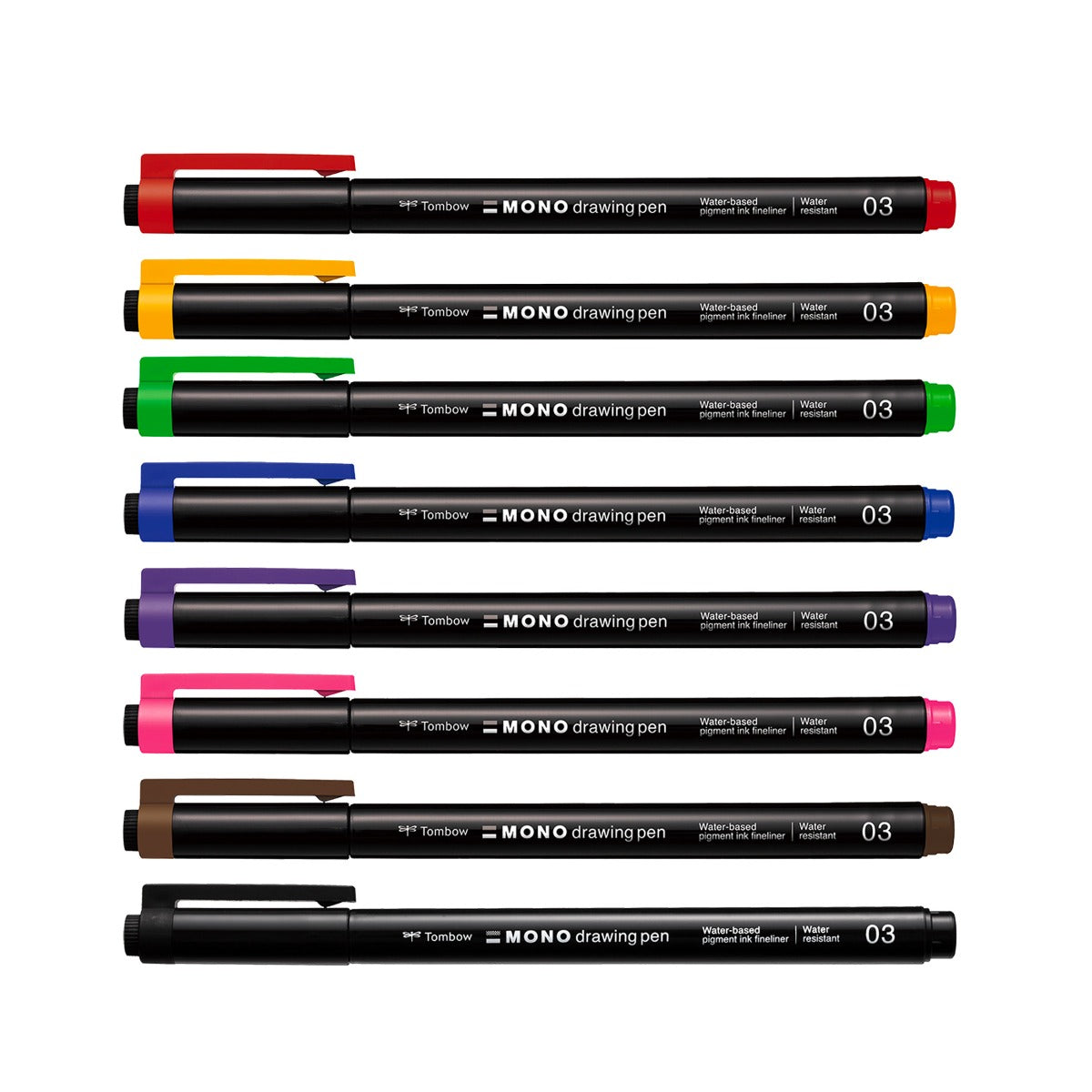 MONO Drawing Pen Colors, 8-Pack