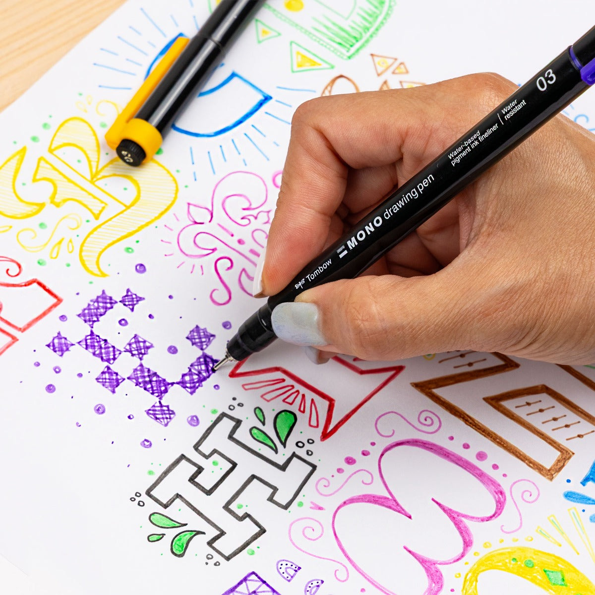 MONO Drawing Pen Colors, 8-Pack