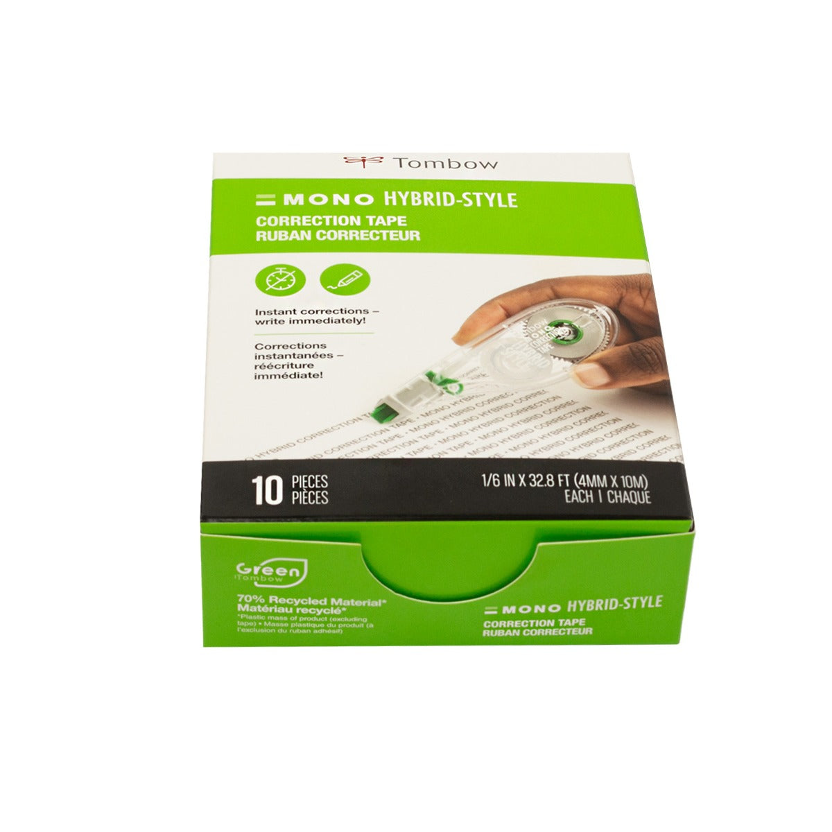 MONO Correction Tape Hybrid Style, 10-Pack