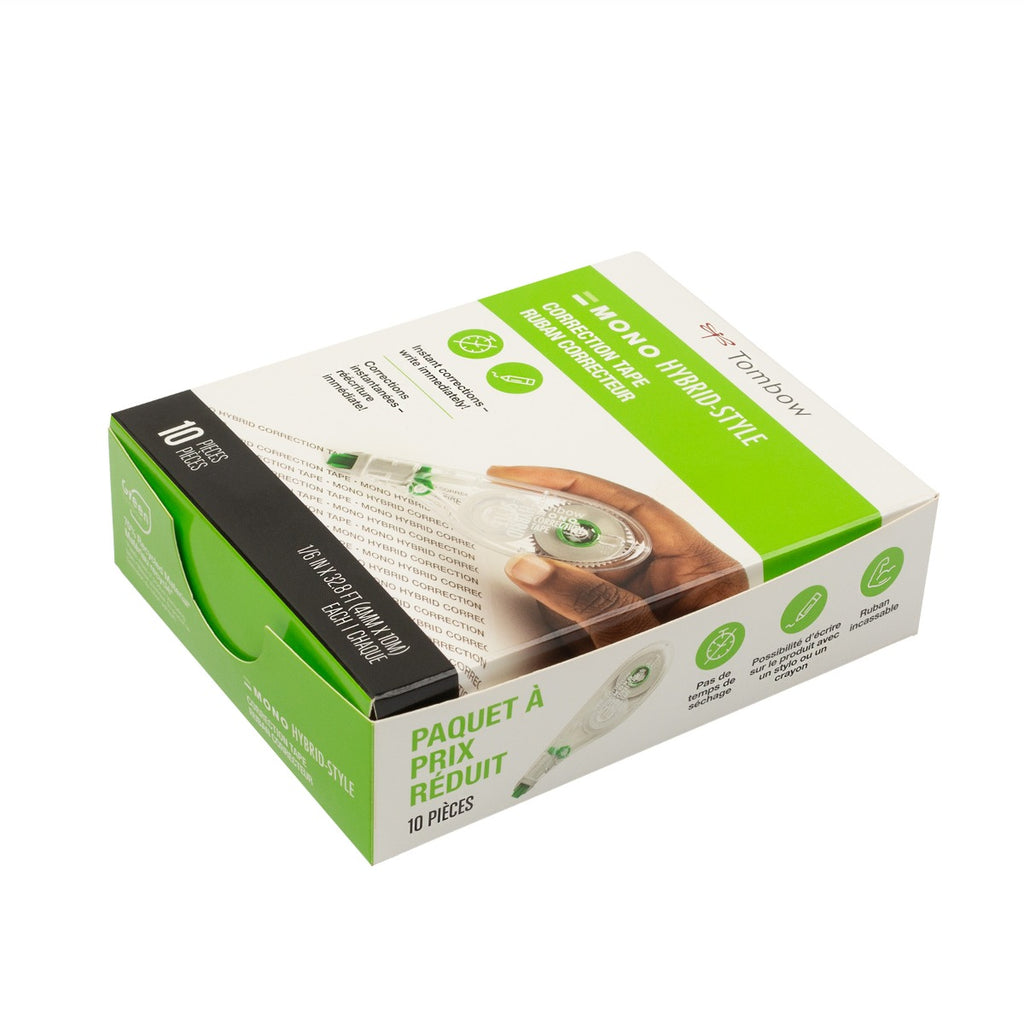 MONO Correction Tape Hybrid Style, 10-Pack