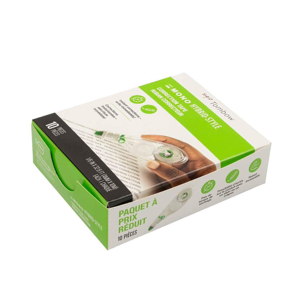 MONO Correction Tape Hybrid Style, 10-Pack