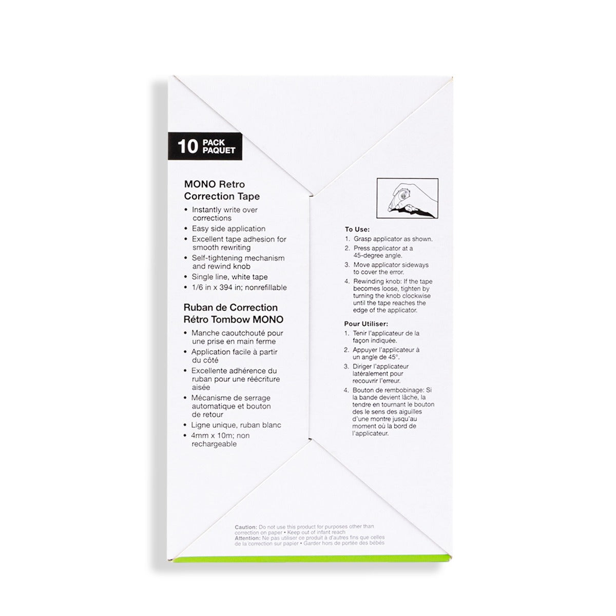 MONO Correction Tape, Retro, 10- Pack