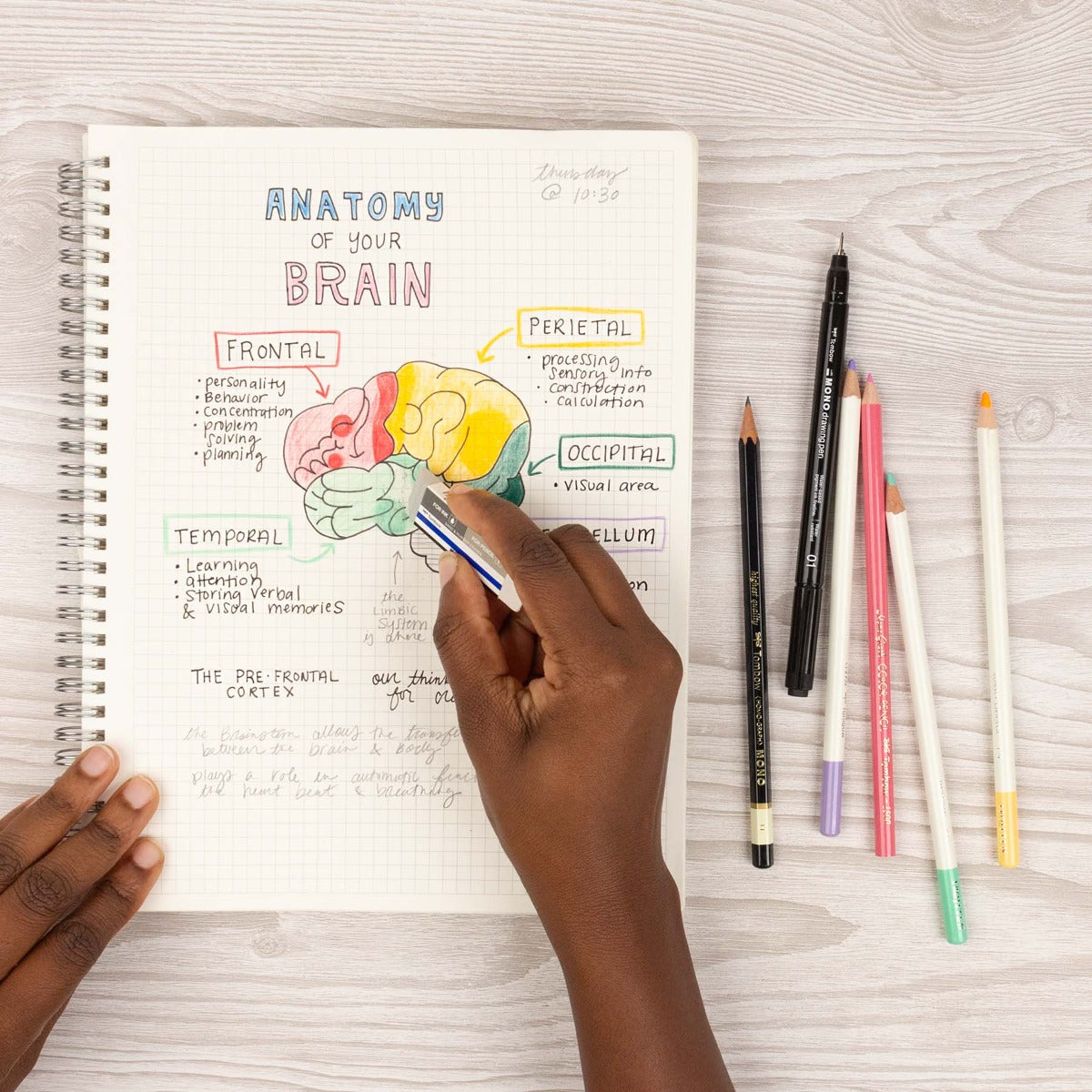 MONO Sand and Rubber Eraser, 3-Pack