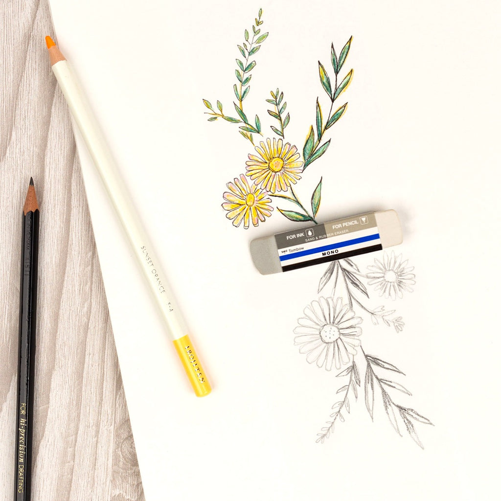 MONO Sand and Rubber Eraser, 3-Pack