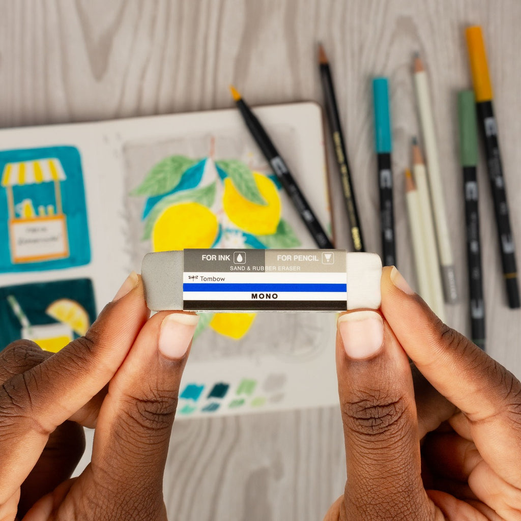 MONO Sand and Rubber Eraser, 3-Pack