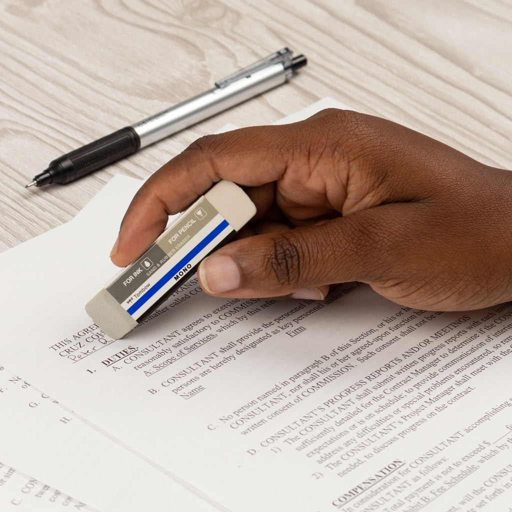 MONO Sand and Rubber Eraser, 3-Pack