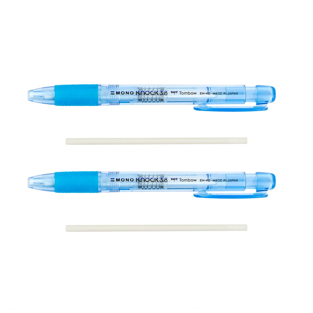 MONO Knock Eraser, Blue, 2-Pack
