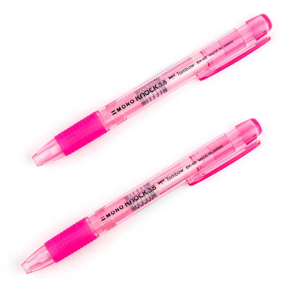 MONO Knock Eraser, Pink, 2-Pack