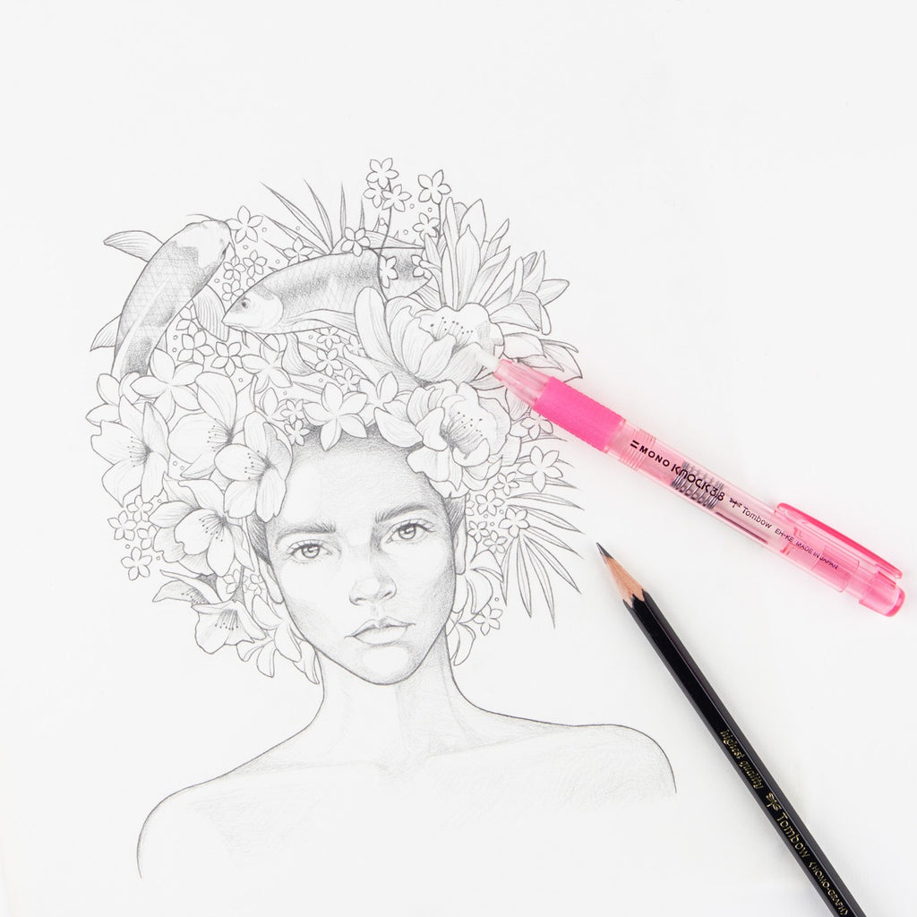 MONO Knock Eraser, Pink, 2-Pack