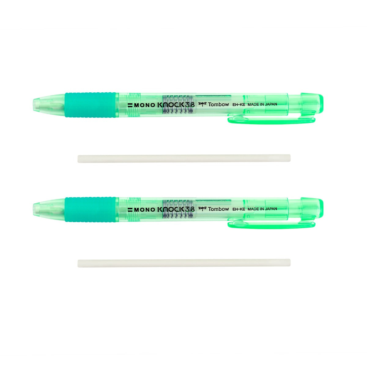 MONO Knock Eraser, Green, 2-Pack