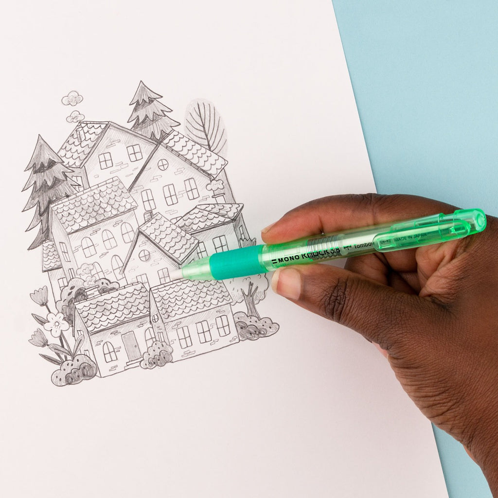 MONO Knock Eraser, Green, 2-Pack