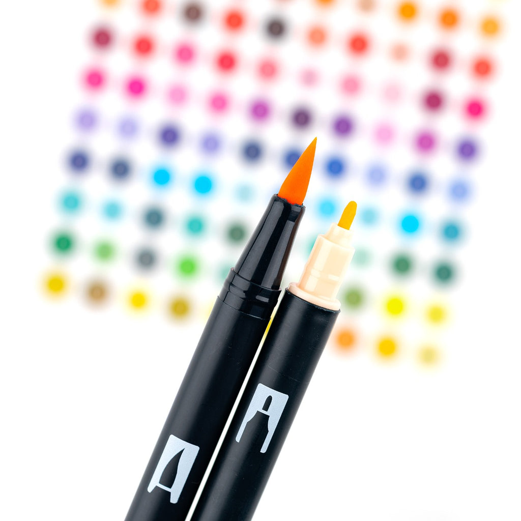 Dual Brush Pen Art Markers, Manga Illustration, Flower 6-Pack