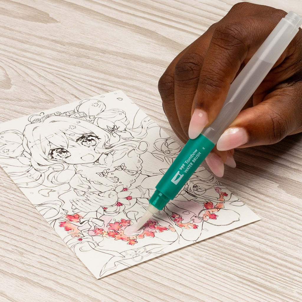 Dual Brush Pen Art Markers, Manga Illustration, Flower 6-Pack