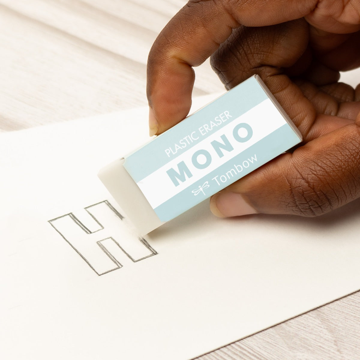 MONO Graph Mechanical Pencil + Eraser Set, Mint Green