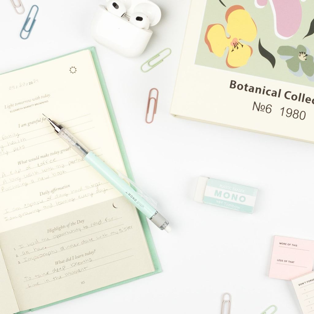 MONO Graph Mechanical Pencil + Eraser Set, Mint Green