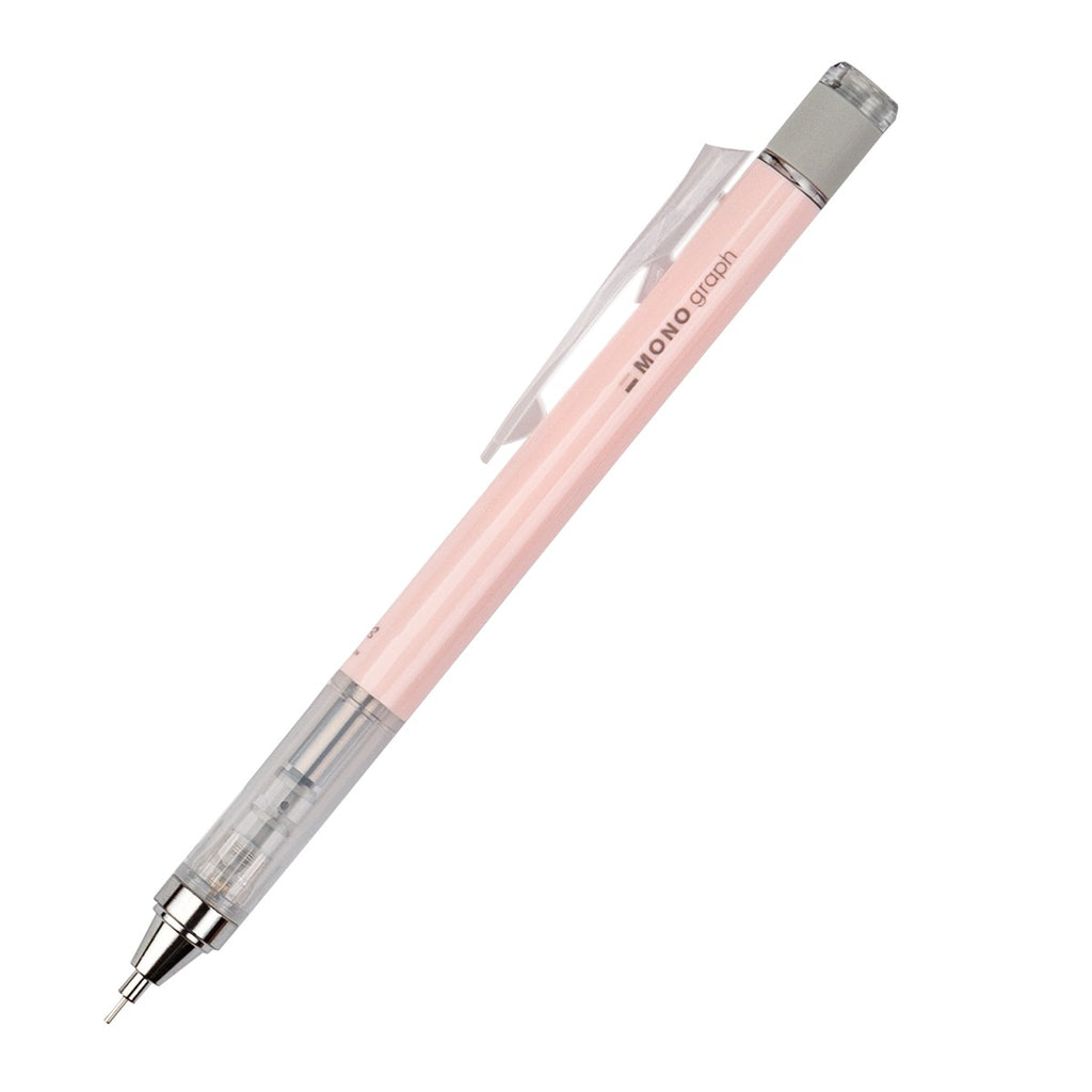 MONO Graph Mechanical Pencil + Eraser Set, Coral Pink