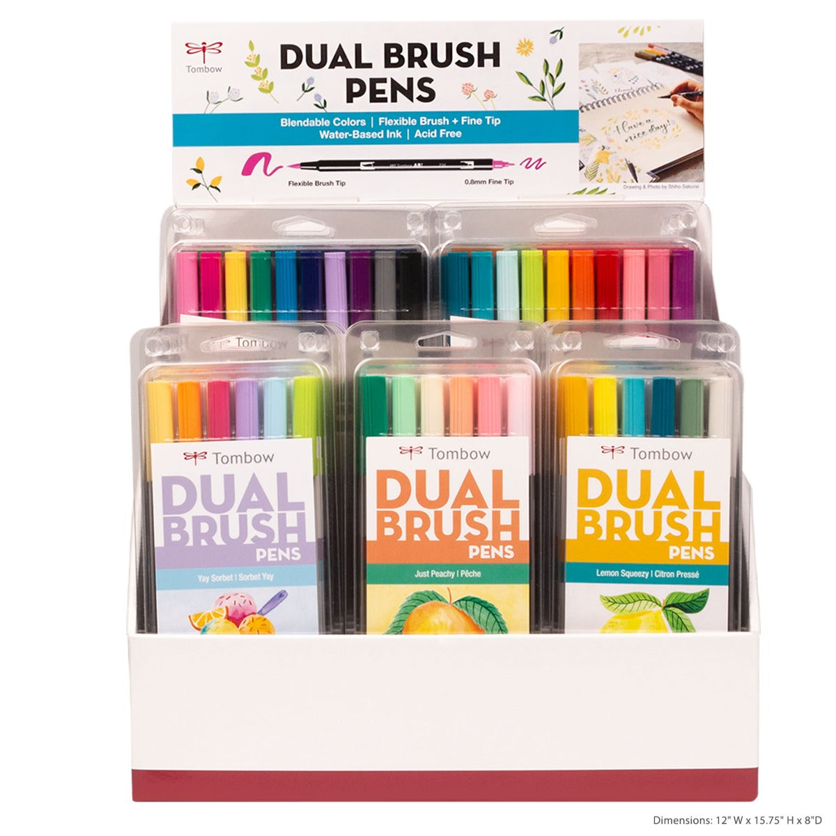 Dual Brush Pen Tabletop Display